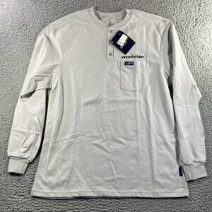 LAPCO FR HENLEY SHIRT MENS LARGE GRAY LONG SLEEVE NWT NEW FLAME RESISTANT WORK